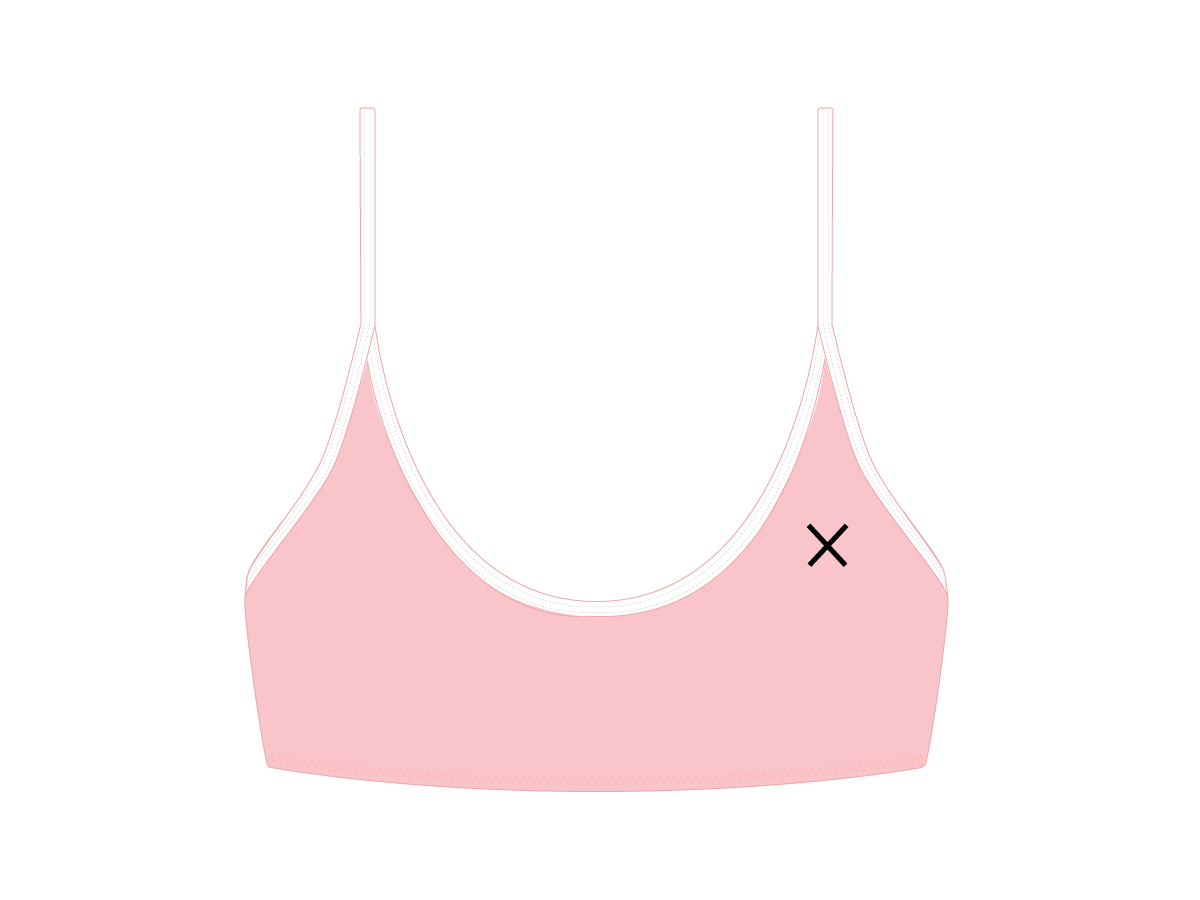 pink bralette crop top