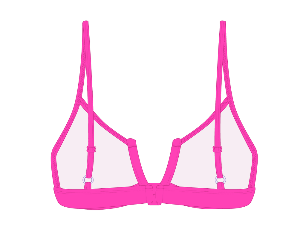 Hot Pink V-Cut Top – Boutine LA