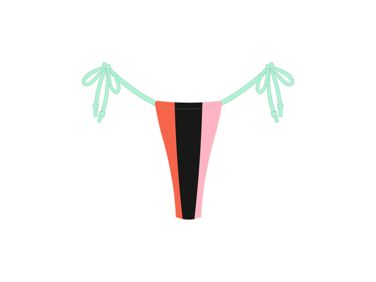 Off-Blue Color Block Bottoms – Boutine LA