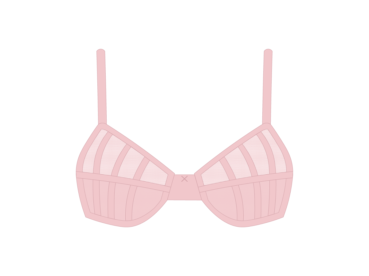 Pink Mesh Peep Bralette – Boutine LA