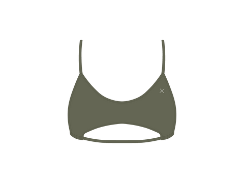 Moss Green Split Top – Boutine LA