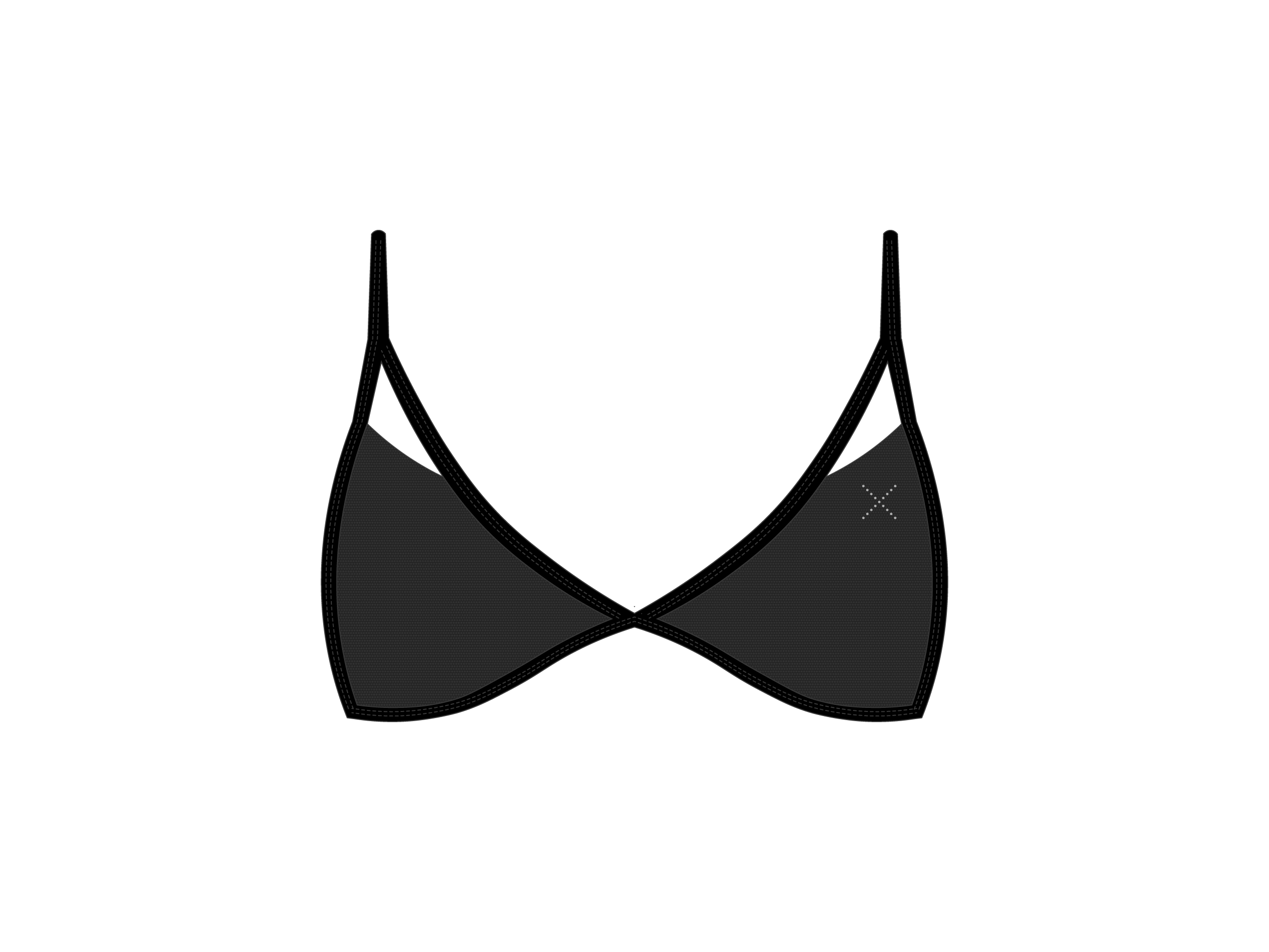 Black shop tie bralette