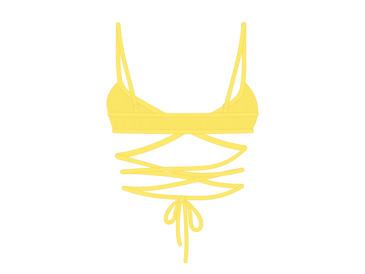 Yellow Wrap Bralette Top – Boutine LA