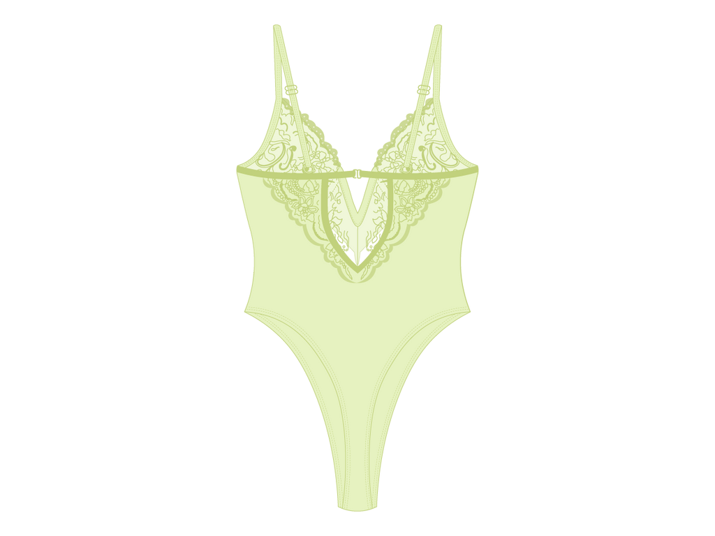 Ocean Blue Lace Bodysuit Boutine LA